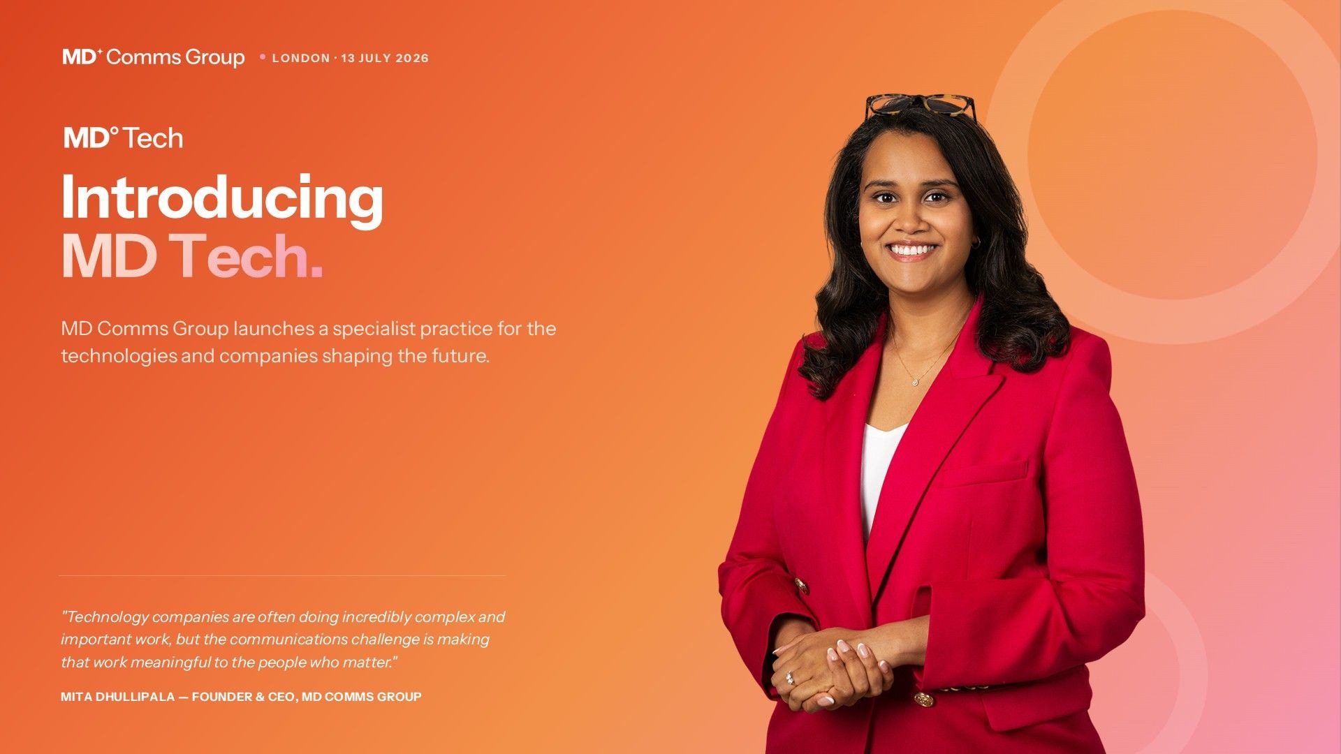 MD Comms Group Launches MD Tech To Support The Technologies And Companies Shaping The Future